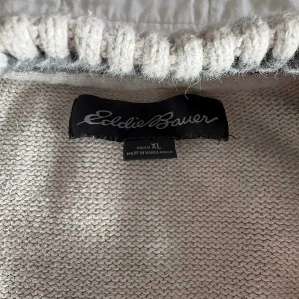 Eddie Bauer Men's 1/4 Zip Cotton Knit Pullover Sweater